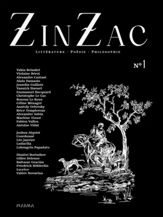 Couverture du numéro Un de la revue Zinzac, art- littérature, philosophie