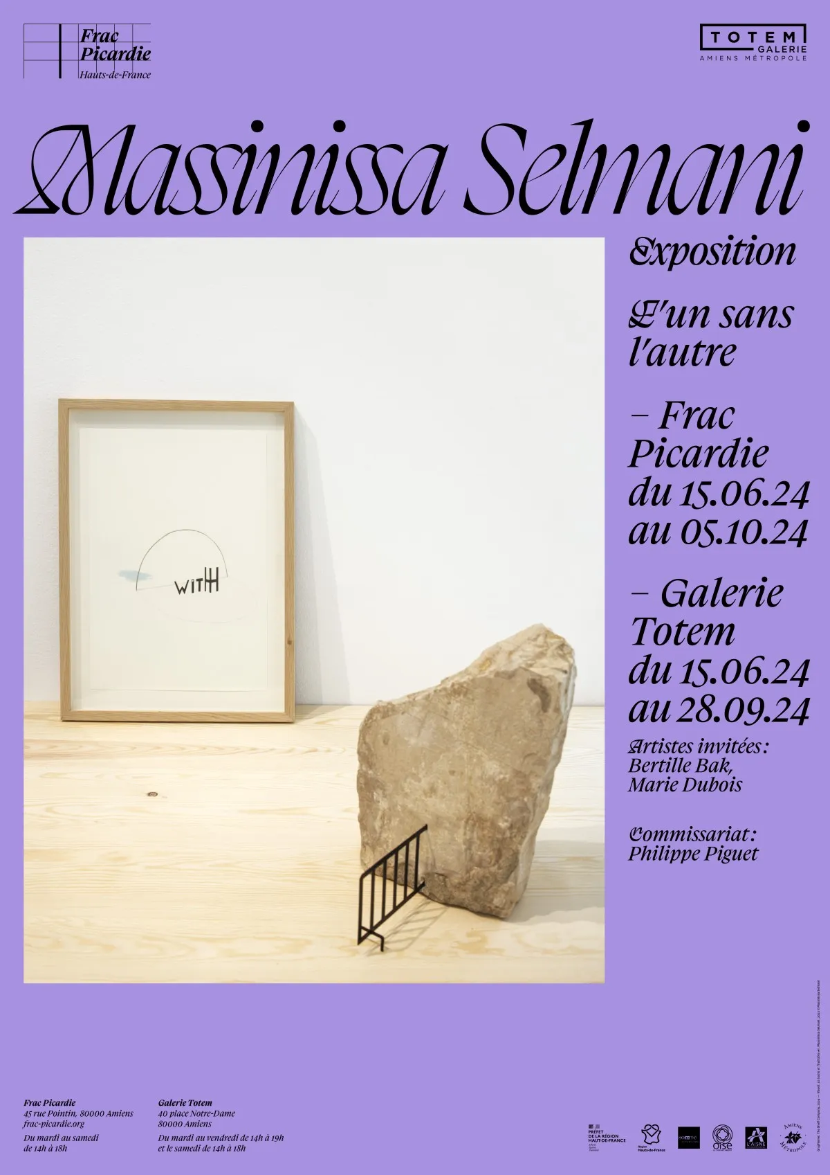 Affiche de l'exposition de Massinissa Selmani au Frac Picardie