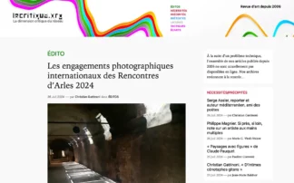 Visuel de la page d'accueil du site lacritique.org, revue d'art contemporain